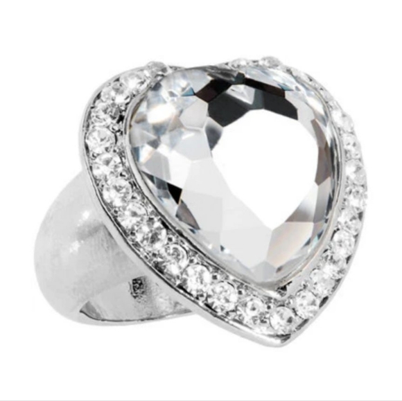 Size 7.5 -Crystalline Luster Heart Ring - Picture 2 of 3